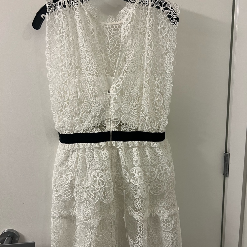 Self Portrait White Mini Dress